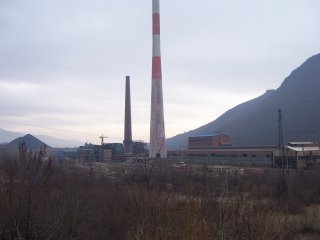 Mitrovica, site of the second largest smelter complex in Europe